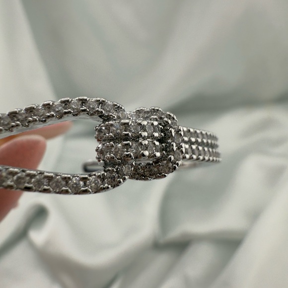 Classic Wedding Silver Crystal Bracelet - Picture 7 of 8